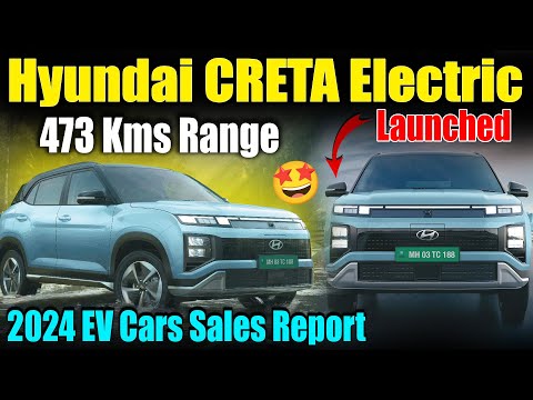 Hyundai CRETA Electric Launched🤩 | Electric Cars Sales Report 2024 | Electric Vehicles India