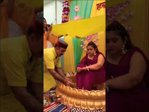 हल्दी-हाथ रस्म ll जौनसारी दुल्हन 🥰#pahadi #shortvideo #trending