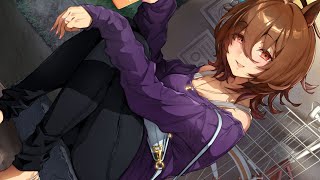 【ウマ娘ファンアート】外で誰かの帰りを待ってるアグネスタキオン(私服)を描いたよ/約40分/illustration making