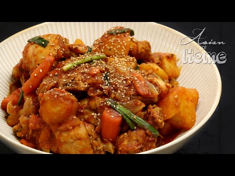 Asian at Home | Dakbokkeumtang (Korean Spicy Chicken Stew) - UCIvA9ZGeoR6CH2e0DZtvxzw