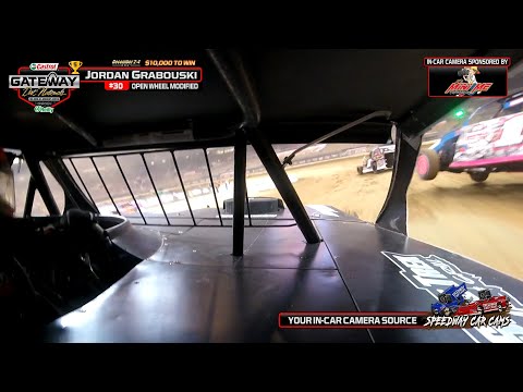 $10k Gateway Dirt Nationals 2021 - All Open Wheel Modified Feature In-Car Cameras on every car - dirt track racing video image