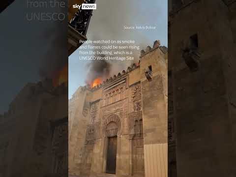 Fire blazes at mosque-turned-cathedral in Spain