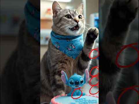 #happybirthday #funny #kitten #animalintelligence #kucing #cute #cat #cake #aicats #shorts #short #o