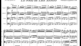 marca secundario Referéndum Partitura - La boda de Luis Alonso - Cuarteto de cuerdas - YouTube