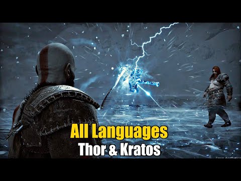 Kratos & Thor Clash In All Languages (PC 4K 60FPS)