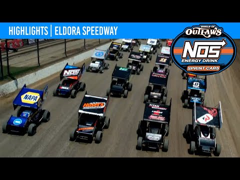 World of Outlaws NOS Energy Drink Sprint Cars Eldora Speedway July 16, 2022 | HIGHLIGHTS - dirt track racing video image