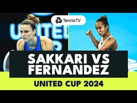 Maria Sakkari vs Leylah Fernandez Dramatic Match | United Cup 2024 Highlights