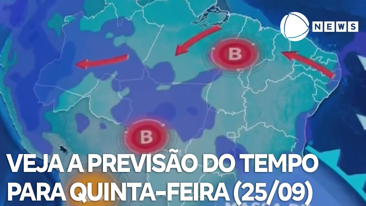 Veja a previsão do tempo para quinta feira 2509