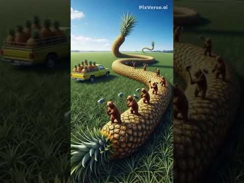 Rescue giant rabbit from pineapple #animals #funny #shorts #viral #comedy #youtubeshorts #memes #ai