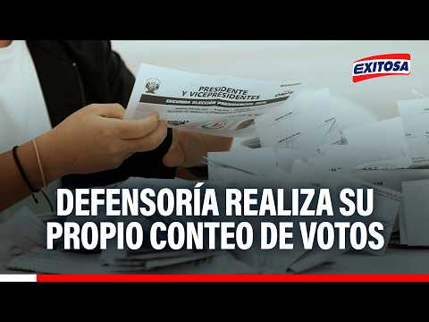 🔴🔵 Defensoría realiza su propio conteo de votos de la Segunda Vuelta: ""Estamos haciendo contraste"