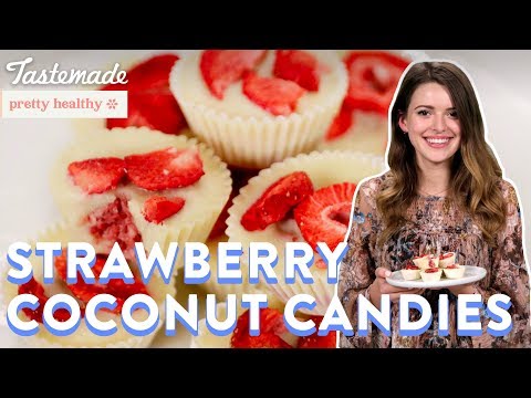Vegan Strawberry Coconut Candies | Pretty Healthy