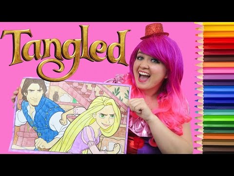 Coloring Tangled Rapunzel & Flynn Rider GIANT Coloring Book Page Colored Pencil | KiMMi THE CLOWN - UCiSRILqVmWbYfxgT3YNIRww