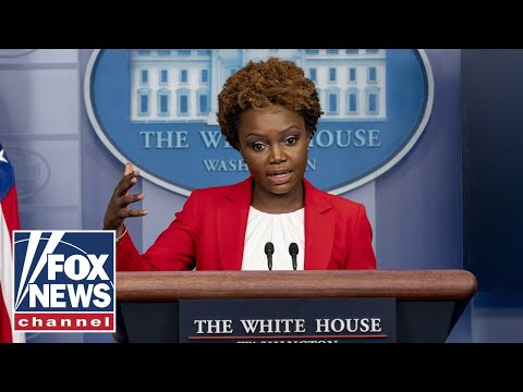 Karine Jean-Pierre holds a White House briefing