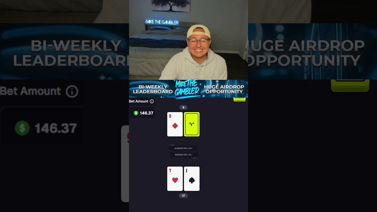 Blackjack Challenge Day 21 #gambling #blackjack #crypto