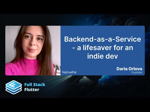 Darja Orlova: Backend-as-a-Service - a lifesaver for an indie dev