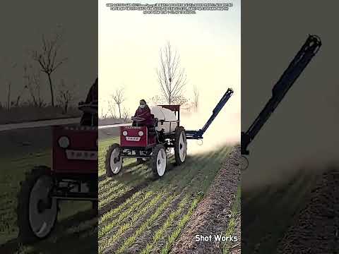 대규모 농지에서 작물 생육을 돕는 방제 장비 <strong>작동</strong> 과정 #worker #process #farming #machinery #pesticide