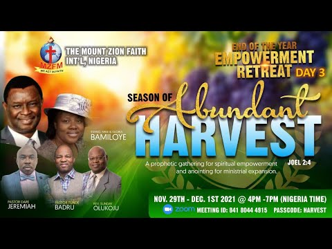 Drama Ministers Empowerment Retreat Day 3 - Season of Abundant Harvest!