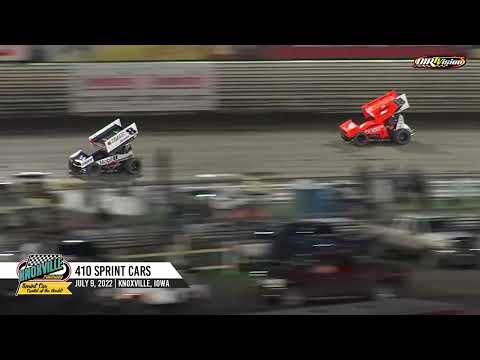 Knoxville Raceway 410 Highlights / July 9, 2022 - dirt track racing video image