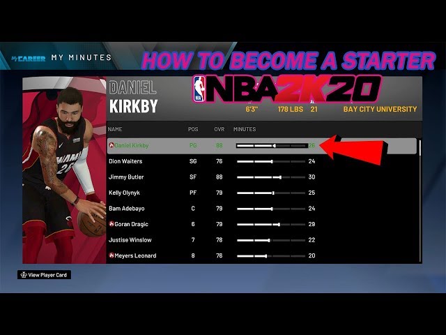 How to Become a Starter in NBA 2K20