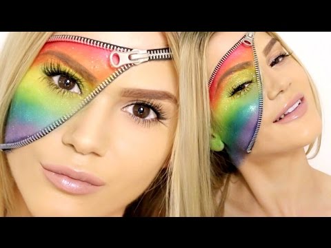 PRIDE TRIBUTE | Unzipped Zipper Rainbow Makeup Tutorial - UC1hRZ1KfapKdPRlISQDRlNA