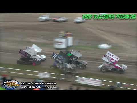 August 10, 2024 Limited Sprints Highlights Grays Harbor Raceway - dirt track racing video image