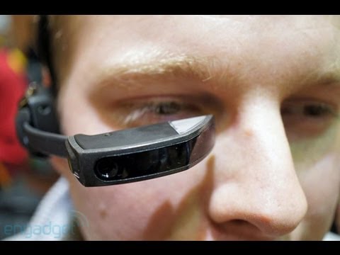 Vuzix M100 Smart Glasses Hands On | Engadget At CES 2013 - UC-6OW5aJYBFM33zXQlBKPNA