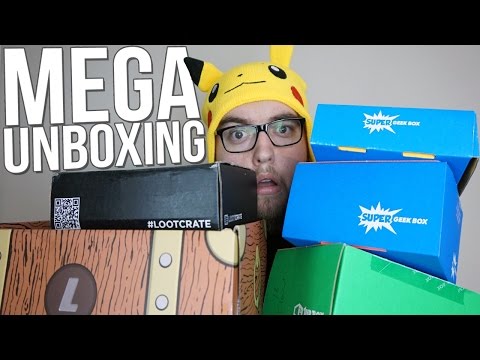 SEPTEMBER 2015 MEGA UNBOXING - Loot Crate, 1Up Box, Super Geek Box, Lootaku - UCf2ocK7dG_WFUgtDtrKR4rw