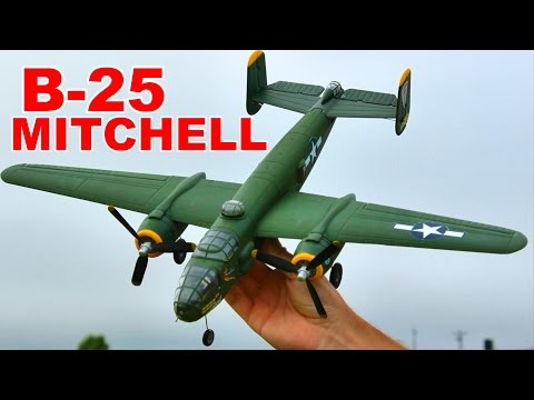 Flyzone B-25 Mitchell Review and Flight - 4 Channel RC Plane - TheRcSaylors - UCYWhRC3xtD_acDIZdr53huA