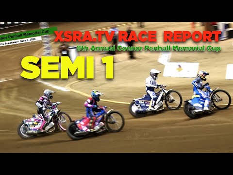 Mersaroli Beats Nicol By A Knobby in SEMI 1! #sportsreport #brucepenhall #speedwayracing - dirt track racing video image