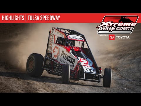 Xtreme Outlaw Midget Series Presented by Toyota | Tulsa Speedway | July 26, 2025 | HIGHLIGHTS - dirt track racing video image