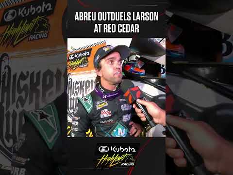 🏁🔊 Rico Abreu out-duels Kyle Larson to win at Red Cedar #highlimitracing - dirt track racing video image
