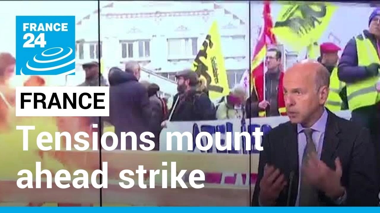 Tensions mount in France ahead of new pension strike • FRANCE 24 English
