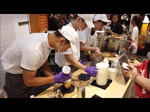 Street food Taiwan Brown Sugar Milk Tea and how to make Boba Pearls