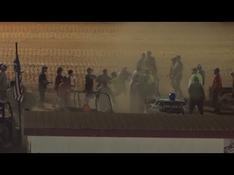 Tempers Flare After Stock 4 Feature at Lavonia Speedway 8/9/2024 - dirt track racing video image