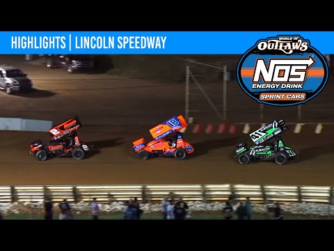 World of Outlaws NOS Energy Drink Sprint Cars | Lincoln Speedway | May 8th, 2024 | HIGHLIGHTS - dirt track racing video image