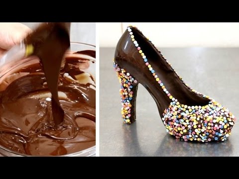 How To Temper Chocolate At Home/How To Make a Chocolate Shoe - UCjA7GKp_yxbtw896DCpLHmQ