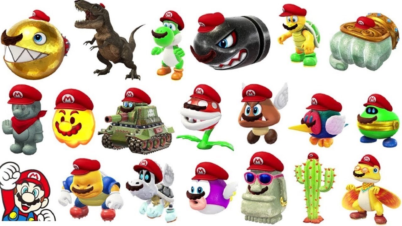 Super Mario Odyssey All Capture Transformations Gameplay 1c0 2787
