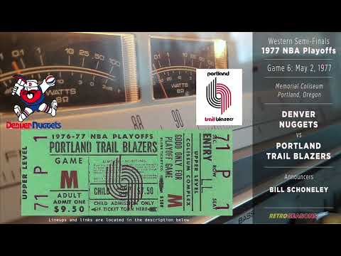 1977 NBA Semi-Finals Game 6 - Portland vs Denver -  Radio Broadcast video clip
