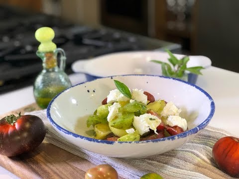 Ensalada de jitomate con queso de cabra y pesto - UCvg_5WAbGznrT5qMZjaXFGA