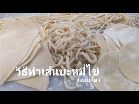 วิธีทําบะหมี่ไข่, วิธีทําบะหมี่ไข่ แผ่นเกี๊ยว ไข่ egg noodles/ egg noodle recipes