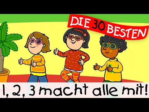 🏞️ 1, 2, 3 macht alle mit! || Kinderlieder zum Mitsingen und Bewegen