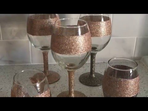 Tutorial DIY Glitter Wine Glasses - UCheAiyn5GC4TsXrwCJWRAog
