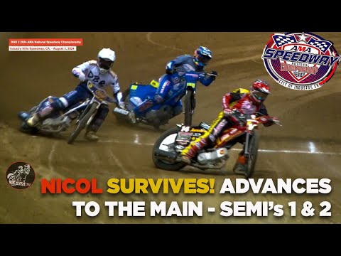 Nicol Survives! Advances to the Main! AMA NSC Series #speedway #crash #racereport - dirt track racing video image