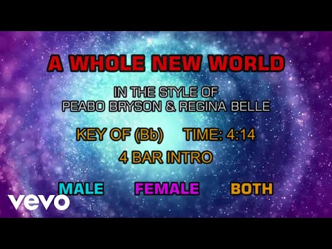 Peabo Bryson & Regina Belle - A Whole New World (Aladdin's Theme) (Karaoke) - UCQHthJbbEt6osR39NsST13g