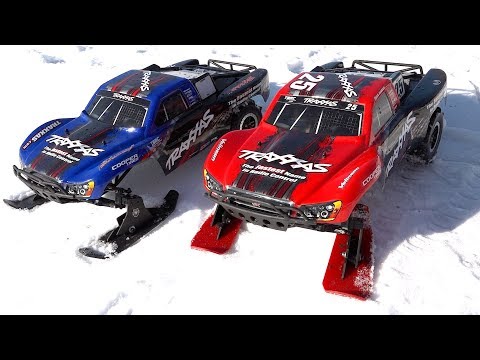 Mom & Son drive Traxxas Slash 2WD Brushless Trucks with SKIS in SNOW! | FAMILY RC ADVENTURES! - UCxcjVHL-2o3D6Q9esu05a1Q