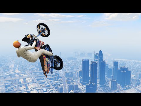 WORLD'S LONGEST BIKE JUMP IN HUMAN HISTORY! (GTA 5 Funny Moments) - UCfLuMSIDmeWRYpuCQL0OJ6A