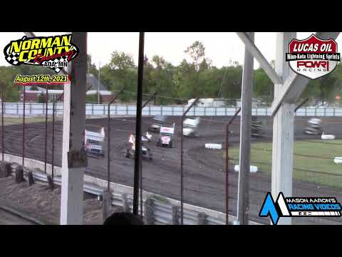 Norman County Raceway Minn-Kota Lightning Sprint B-Main (8/12/21) - dirt track racing video image