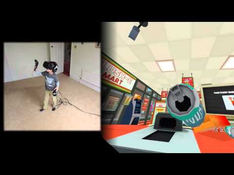 6 Year Old Tries Virtual Reality 'Job Simulator' Game - UCx78qBGQl-oCvGwX-MaVRgA