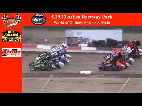 Friday May 19th 2023 | World of Outlaws Sprints A-Main | Attica Raceway Park - dirt track racing video image