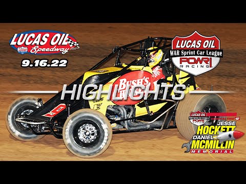 9.16.22 Lucas Oil POWRi WAR Sprint Car League Highlights from Lucas Oil Speedway - dirt track racing video image